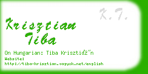 krisztian tiba business card
